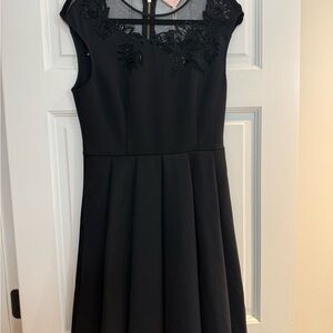 Ted Baker Black Mesh Detail Dress